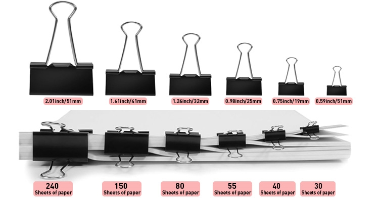 51mm office binder clips