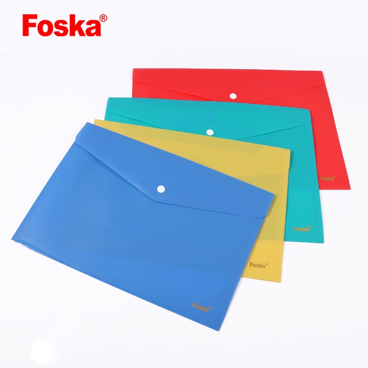 Plastic file folder pocket