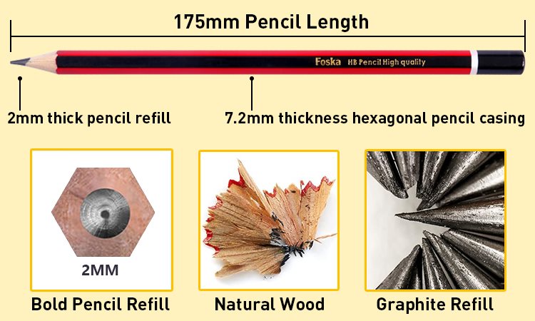 7 inch HB pencil