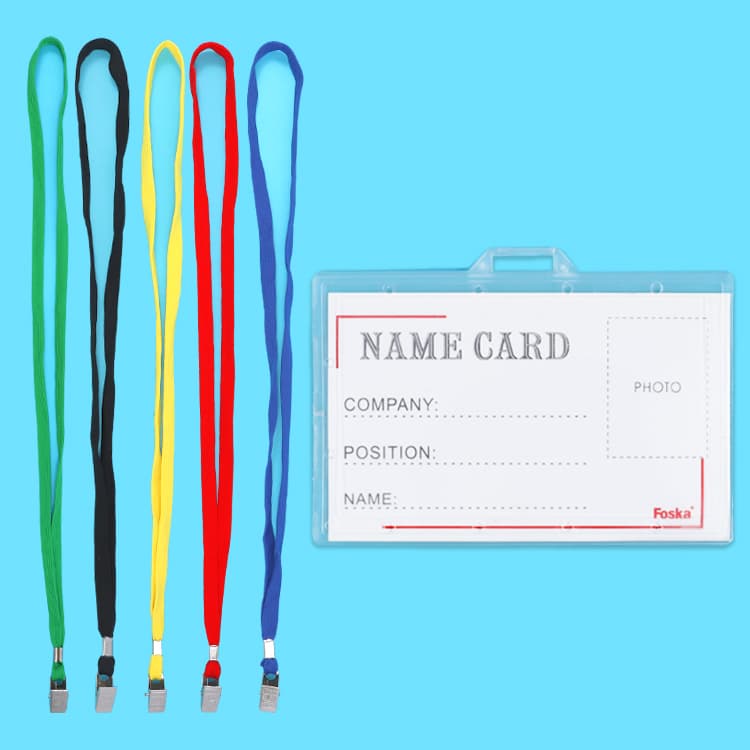 name badge with lanyards