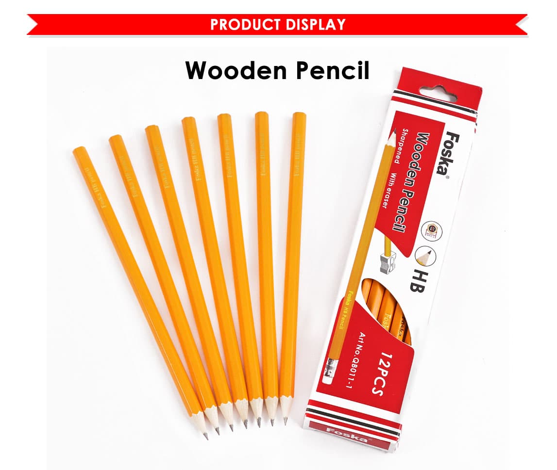 yellow HB pencil set