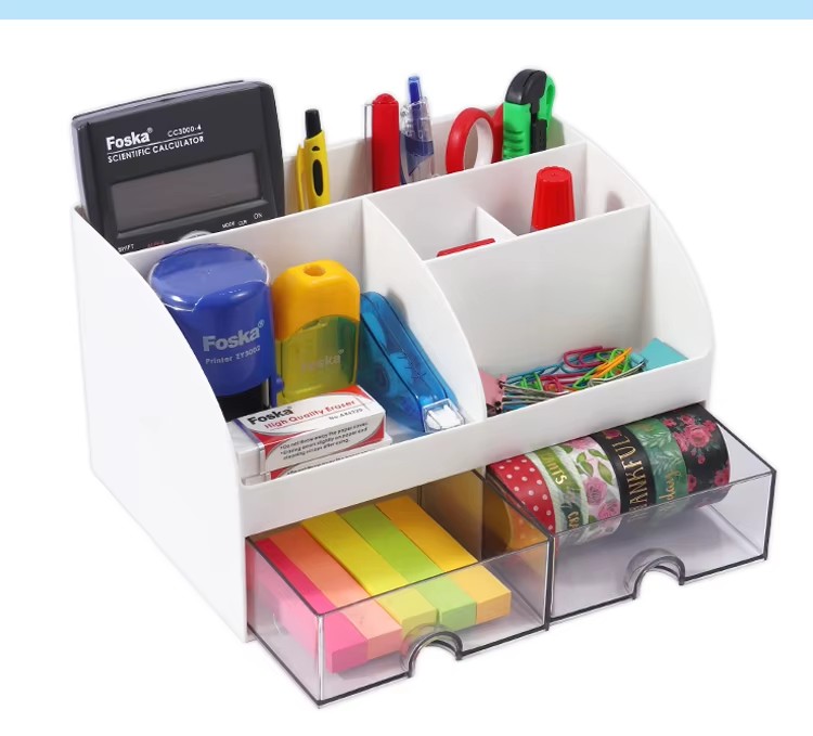 Plastic desktop storage box for office