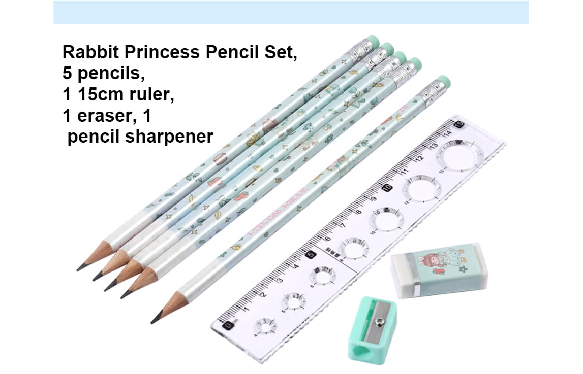 Rabbit Princess Pencil Set