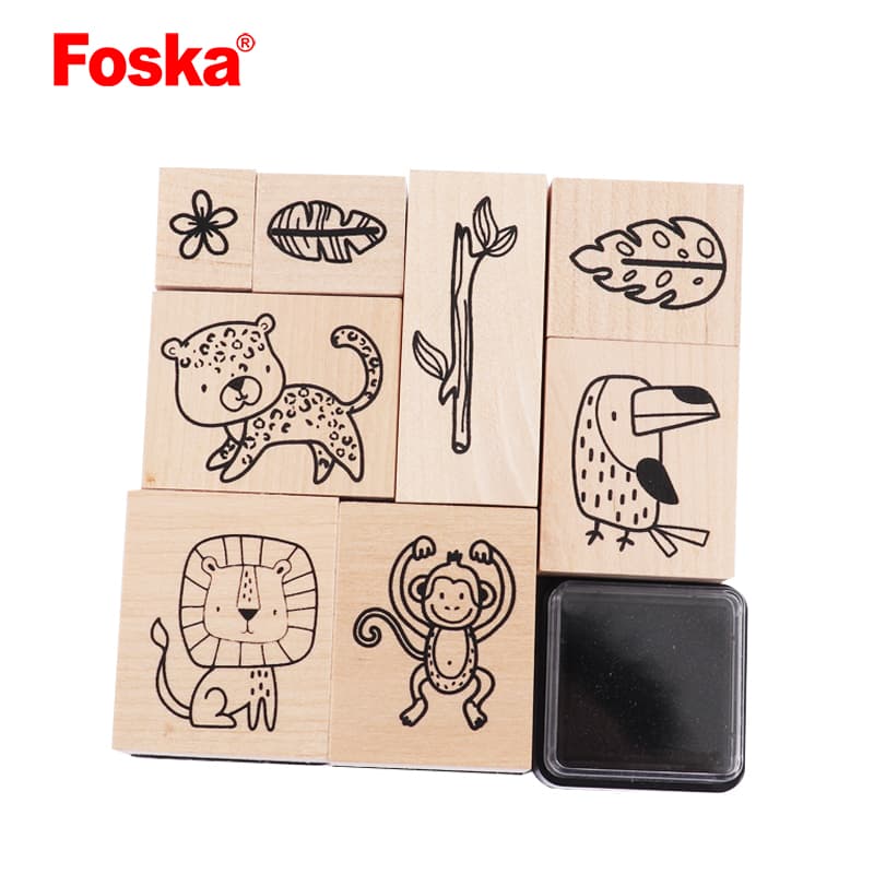 Farm Animals Wooden Stamp