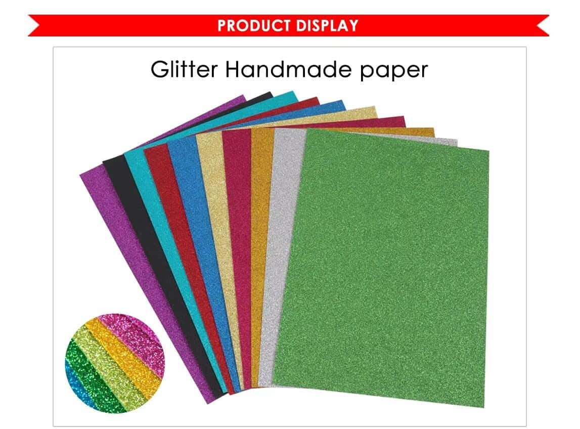 handmade glitter paper