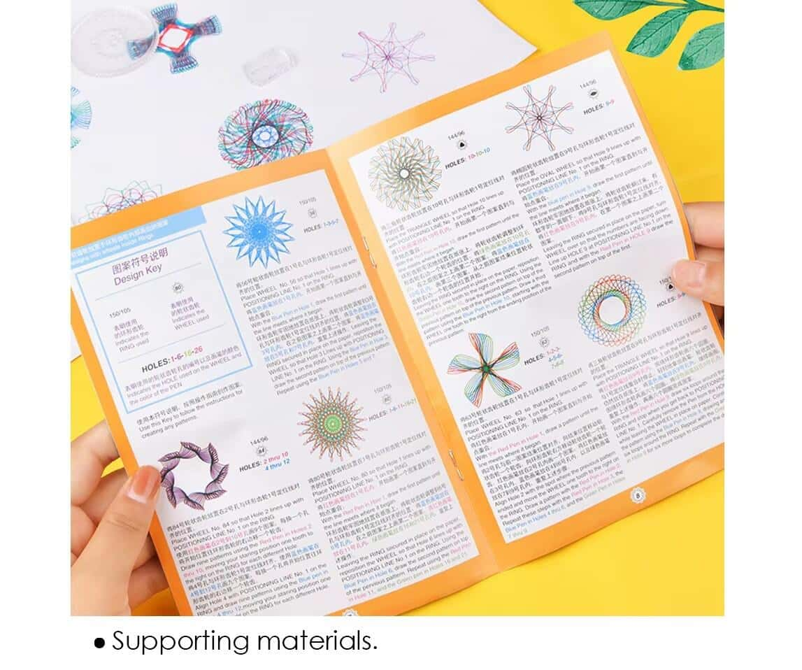 Spirograph Toys Draw Spiral Designs Interlocking Gears