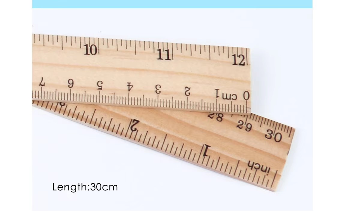 30cm wooden ruler