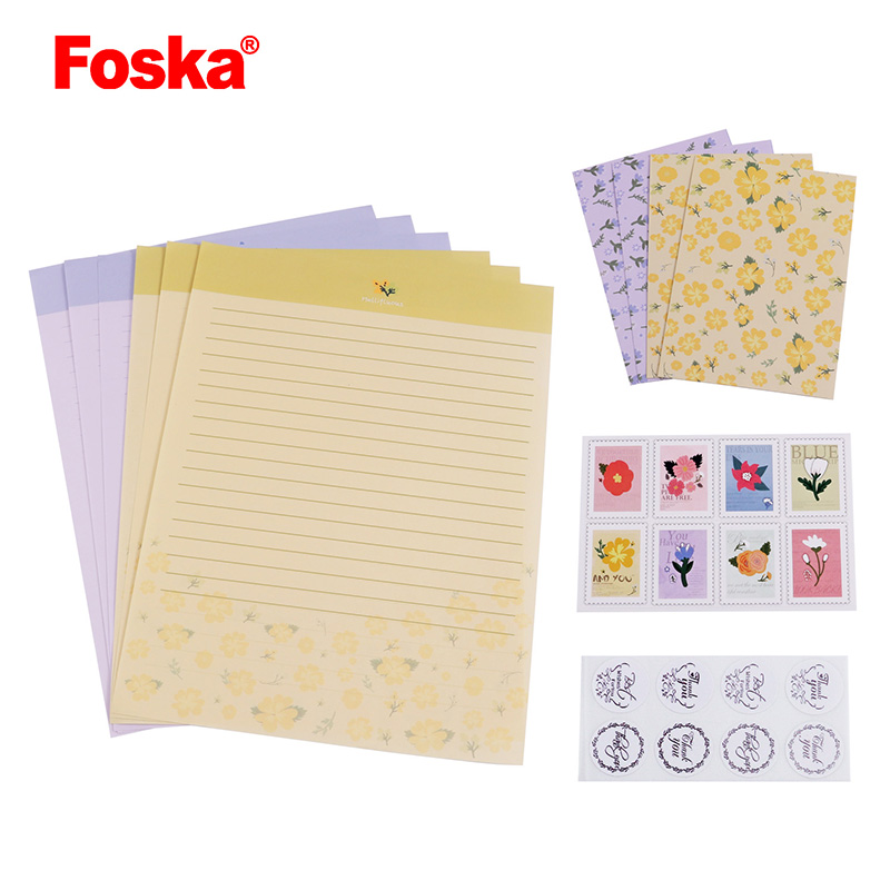 Envelope With Floral English Sticker