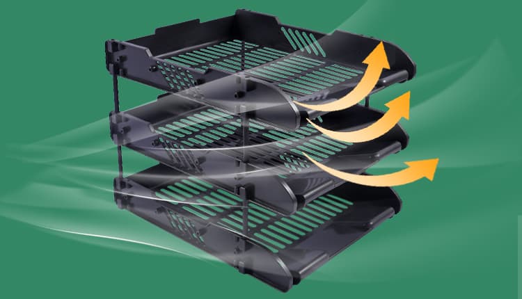 plastic 2-layer office tray