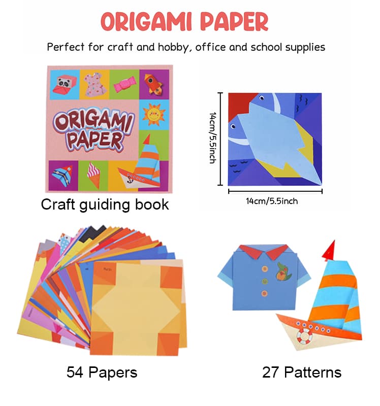 Colorful cartoon origami