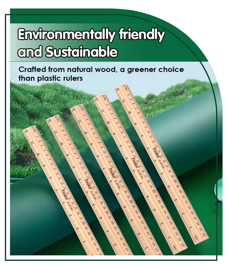 Safe Non-toxic Wooden Ruler