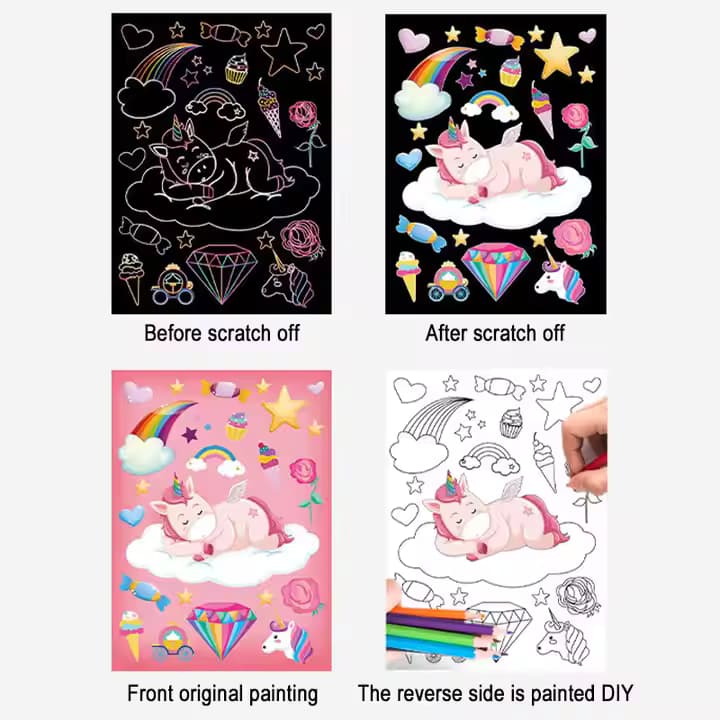 colorful scratch painting