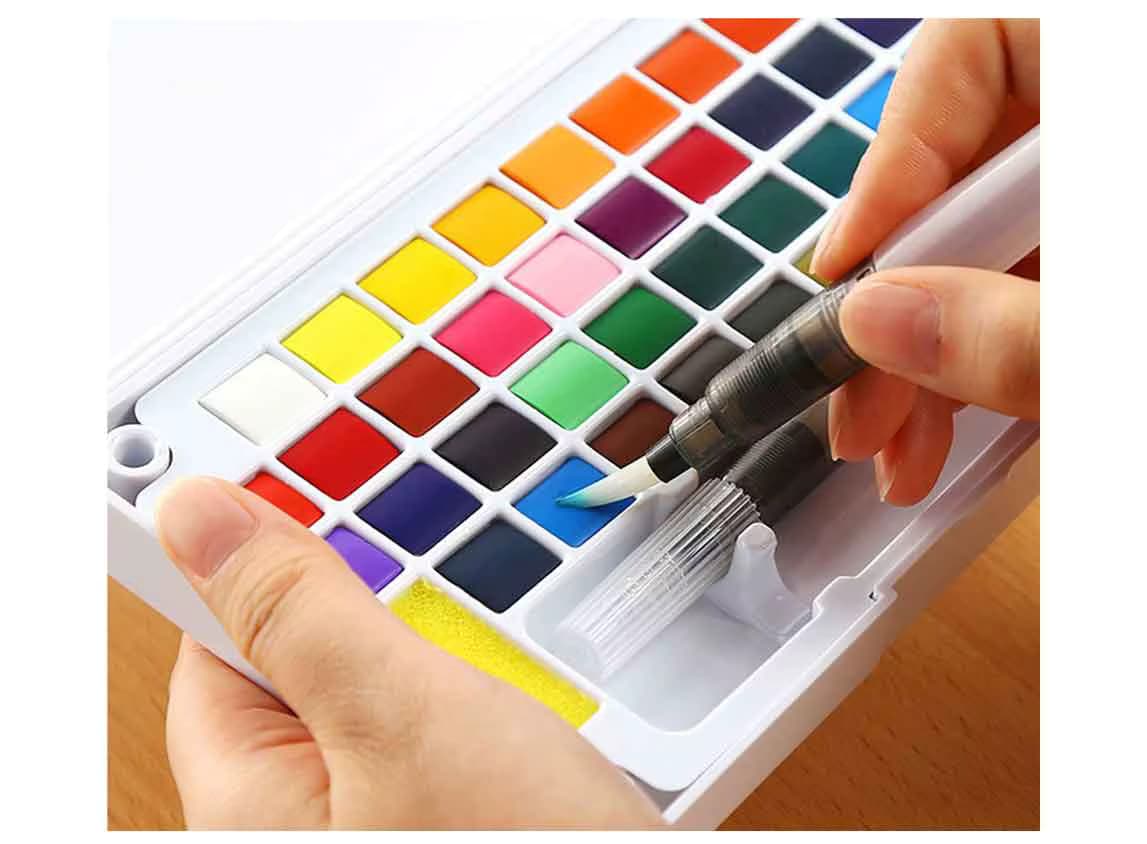 solid watercolor paint set for students