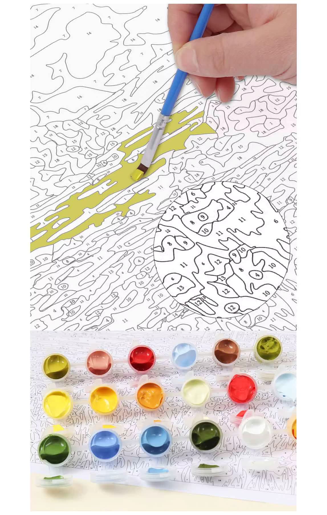 Cartoon DIY paint by numbers 