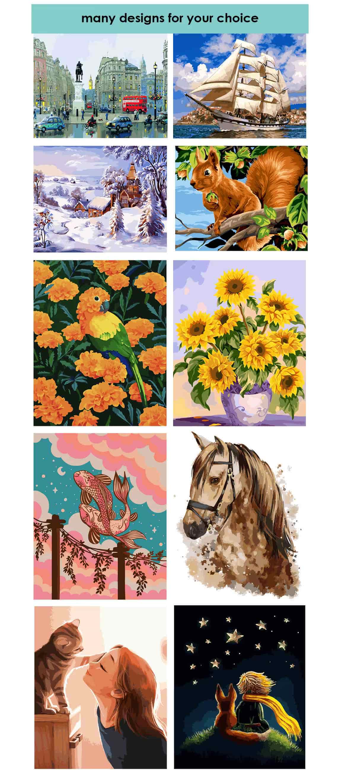 DIY paint by numbers for creation
