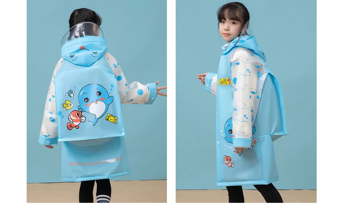 Animal Cartoon EVA Raincoat