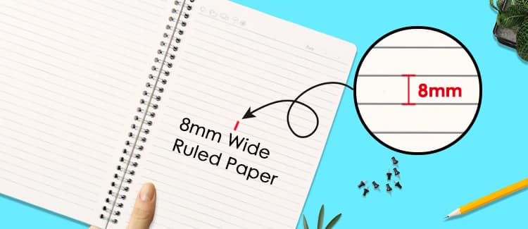 8mm Line Space Spiral Notebook