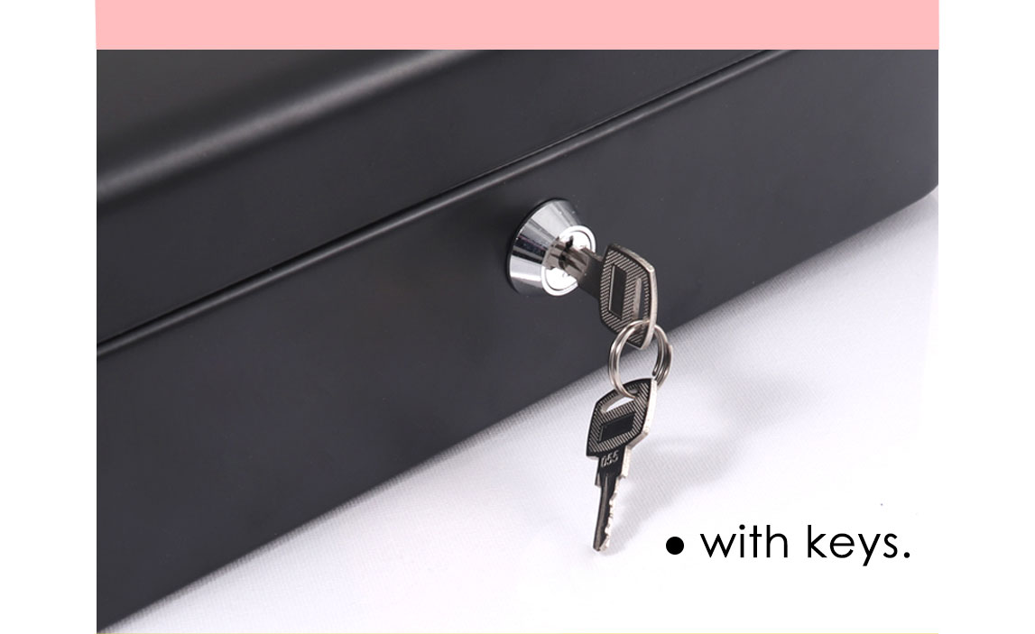 Cash Box With Money Tray and Lock