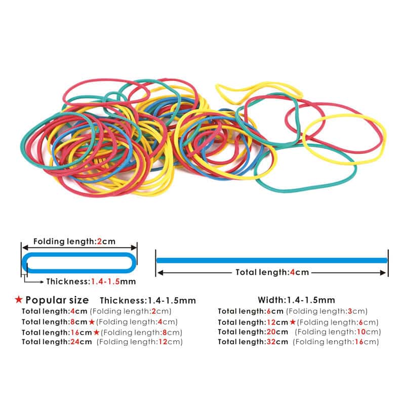 colorful rubber bands