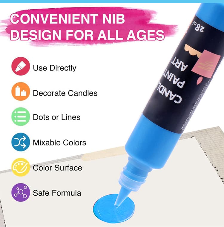 28ml*3colors Candle Paint Art