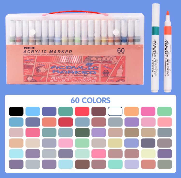 60 Colors Acrylic Markers 60 Colors Acrylic Markers