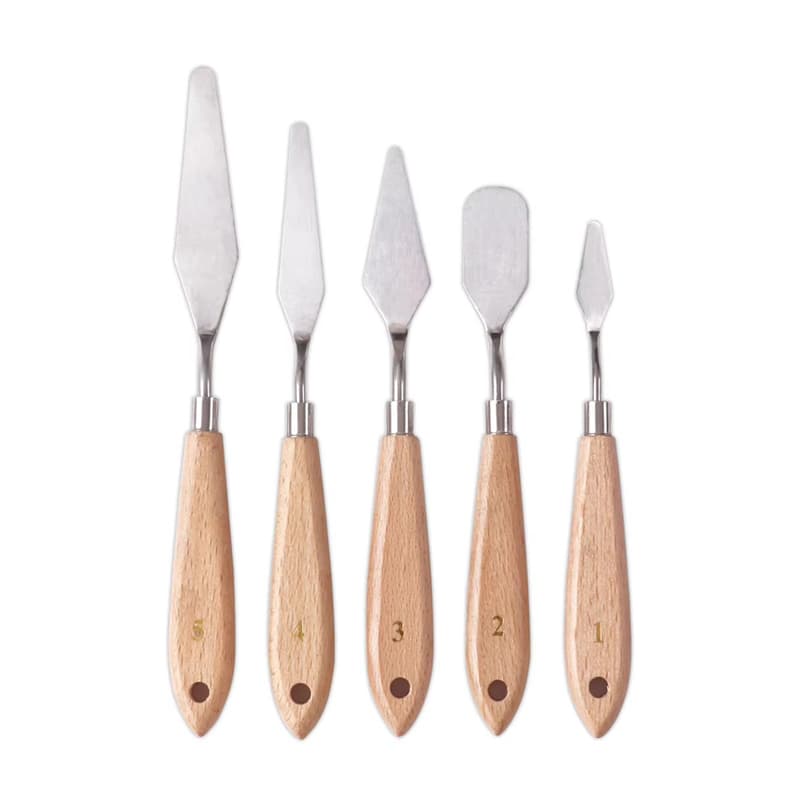 Palette Knives with Wooden Handle
