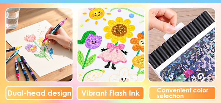 Glitter Dual-tip Markers Glitter Dual-tip Markers