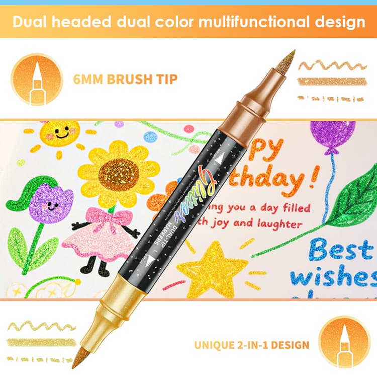Glitter Dual-tip Markers Glitter Dual-tip Markers