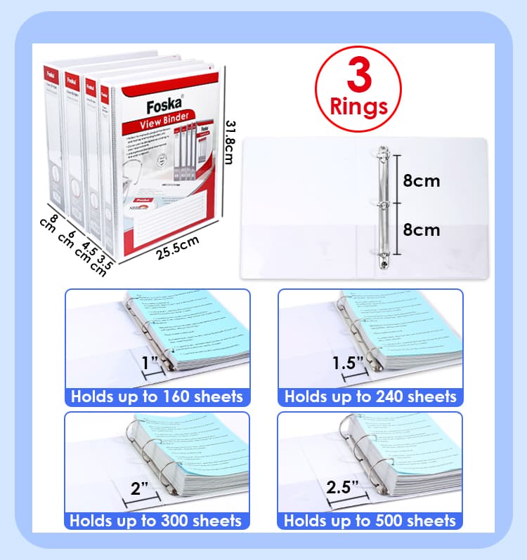 3 D-shaped Rings Binder