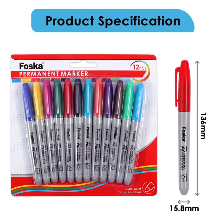 12 Colors Drawing Marker Pen
