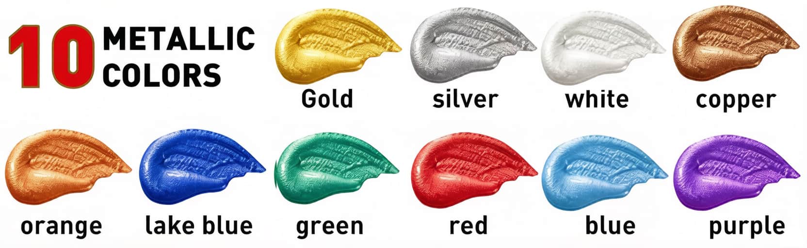10 colors metallic gouache 10 colors metallic gouache