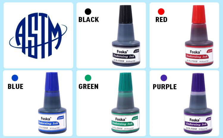 Different Colors Endorsing ink Different Colors Endorsing ink