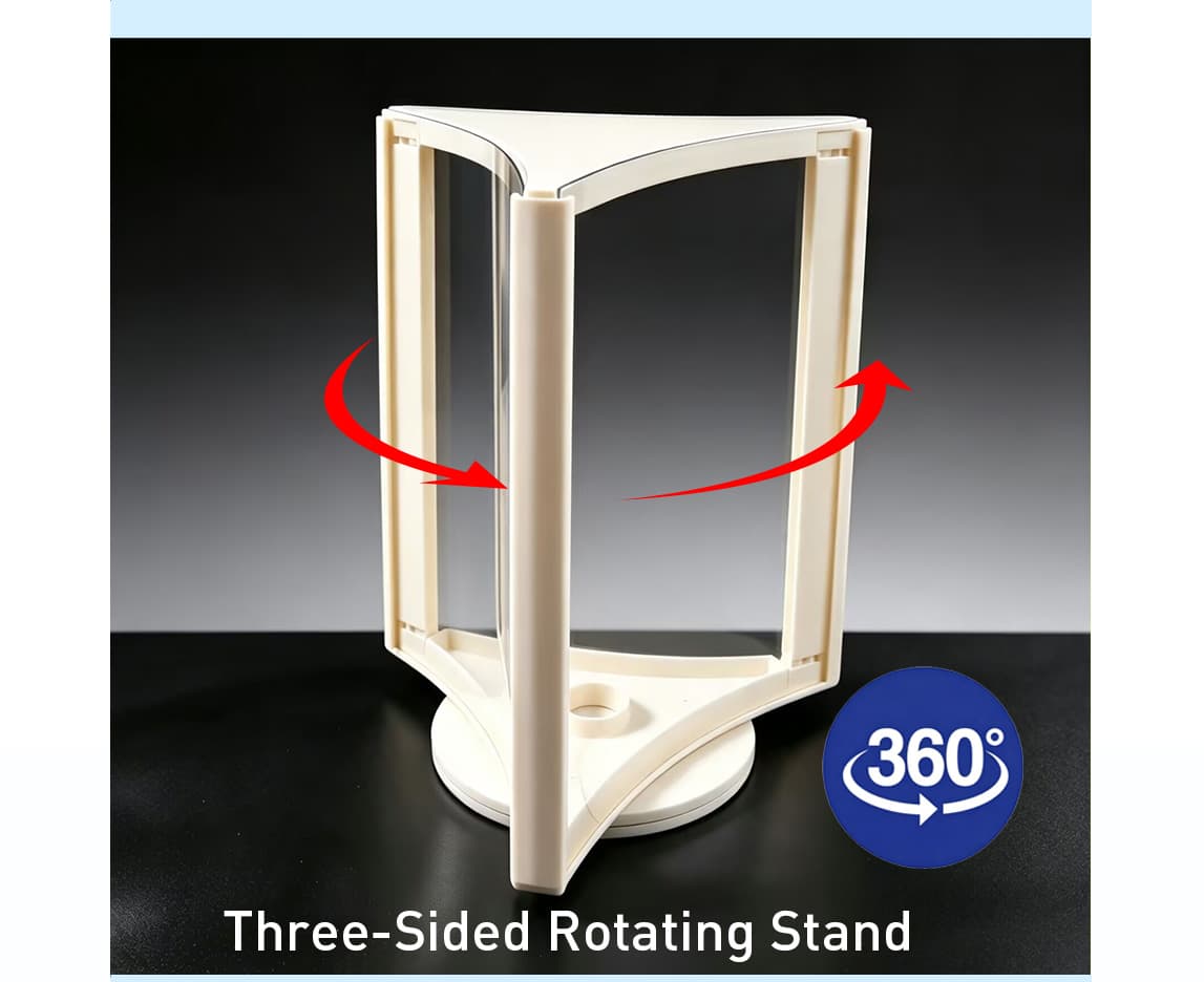 Three-Sided Rotating Stand for Display Three-Sided Rotating Stand for Display